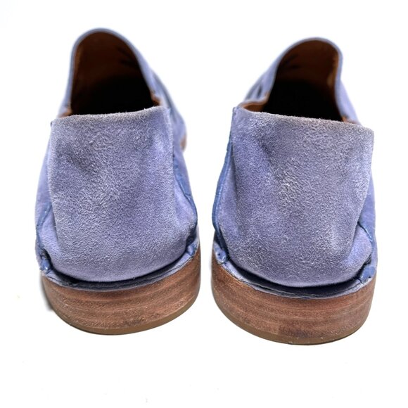 Aerin Hawley Suede Slip On Woven Loafers - Picture 8 of 11